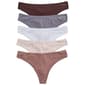 Womens Danskin 5pk. Light Weight Nylon Microfiber Thong With Mer - image 1