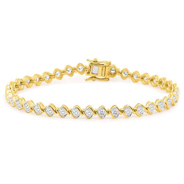 Nova Star(R) Gold Plated 3ctw. Lab Grown Diamond Bracelet