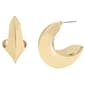 Steve Madden Vintage Gold C Hoop Earrings - image 1