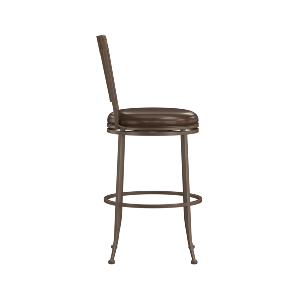 HH2 Home Hawkins Metal Commercial Grade Bar Height Swivel Stool