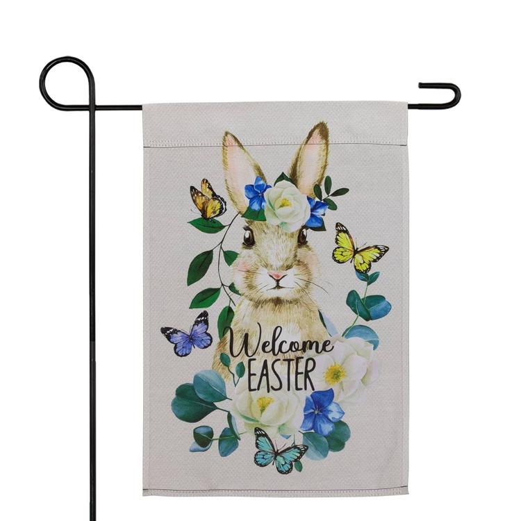 Northlight Seasonal Bunny and Butterflies Easter Garden Flag