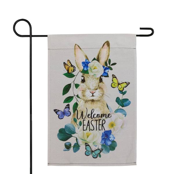Northlight Seasonal Bunny and Butterflies Easter Garden Flag