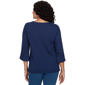 Petite Alfred Dunner Tuscany Diamond Embroidery Blouse - image 2