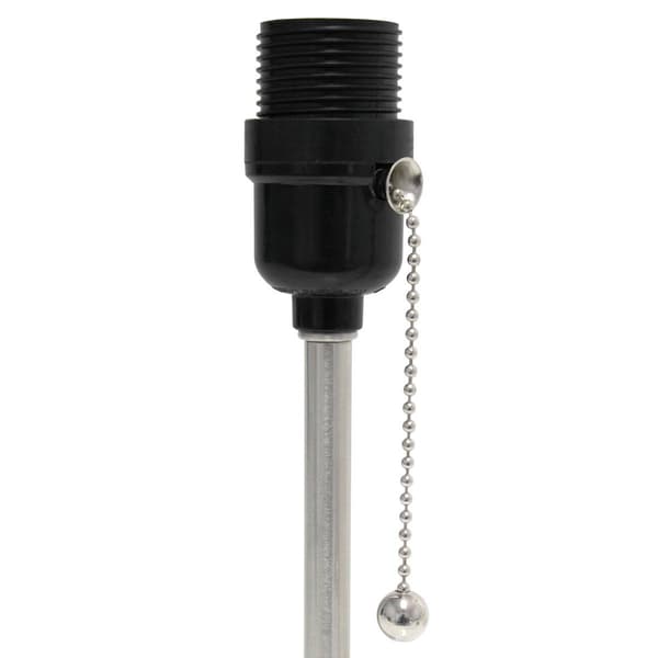 Simple Designs Petite Stick Lamp w/USB Port/Black Shade-Set of 2