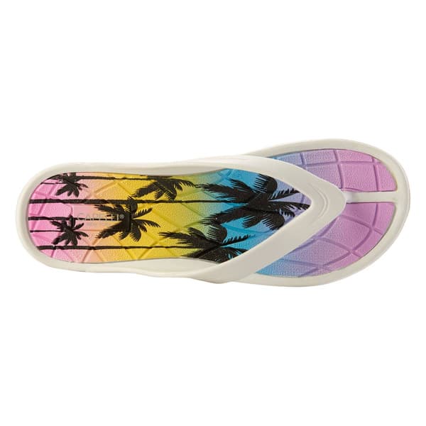 Womens Capelli New York EVA Palm Tree Flip Flops