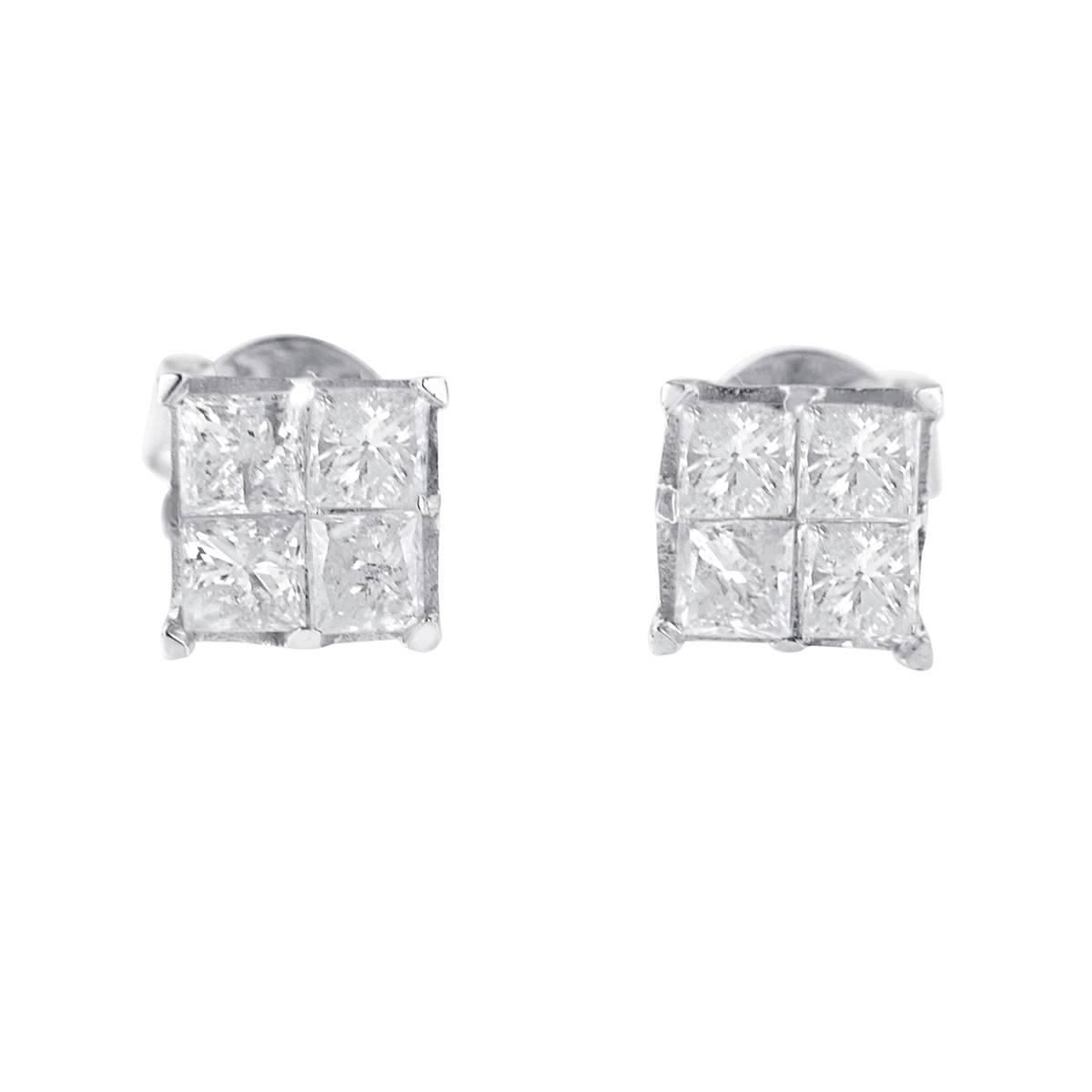 Diamond Classics™ 10kt. Diamond Square Stud Earrings