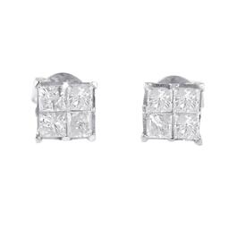 Diamond Classics&#40;tm&#41; 10kt. Diamond Square Stud Earrings