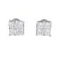 Diamond Classics&#40;tm&#41; 10kt. Diamond Square Stud Earrings - image 1