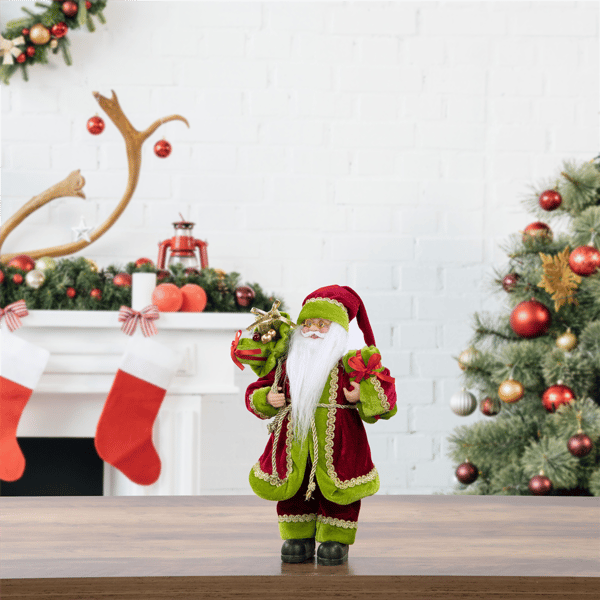 Northlight 12in. Red & Green Santa Claus Christmas Figure