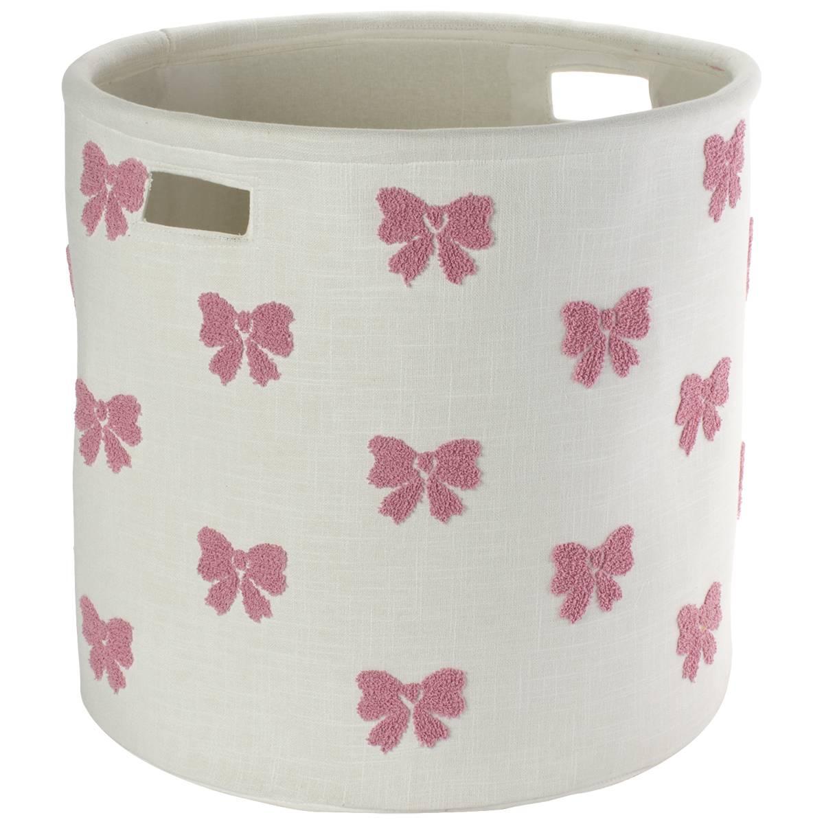 Heritage XL Embroidered Bow Basket