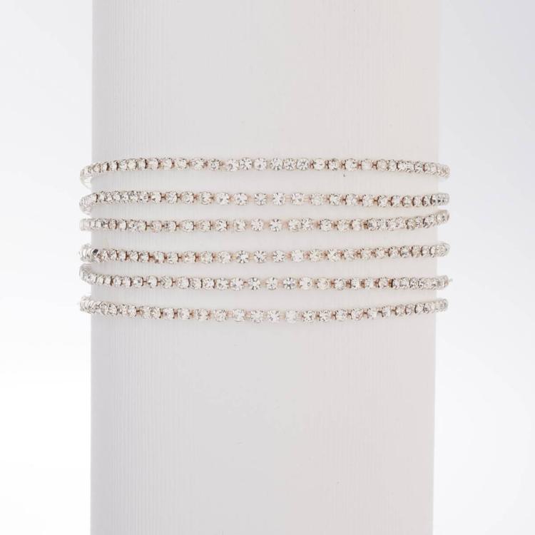 Rosa Rhinestones Rhinestone Stretch Bracelets - Set of 6