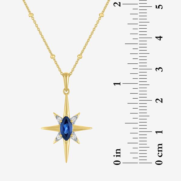 Gemstone Classics™ Lab Grown Sapphire North Star Pendant