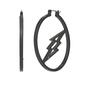Steve Madden Lightning Bolt Hoop Earrings - image 1