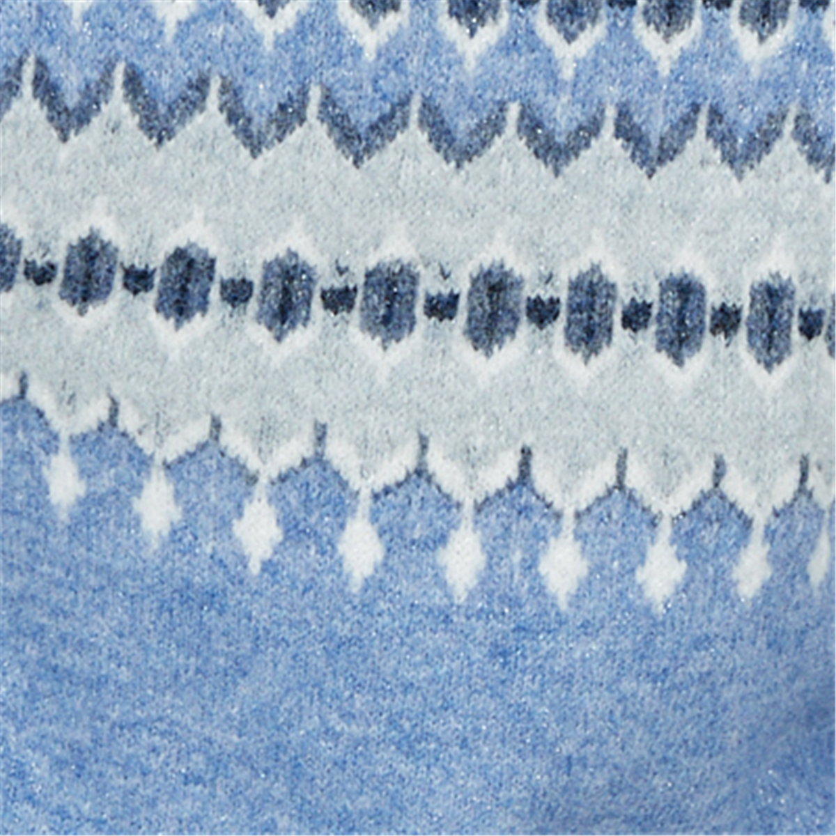 Plus Size Skye’s the Limit Icy Blue Sparkle Fair Isle Sweater