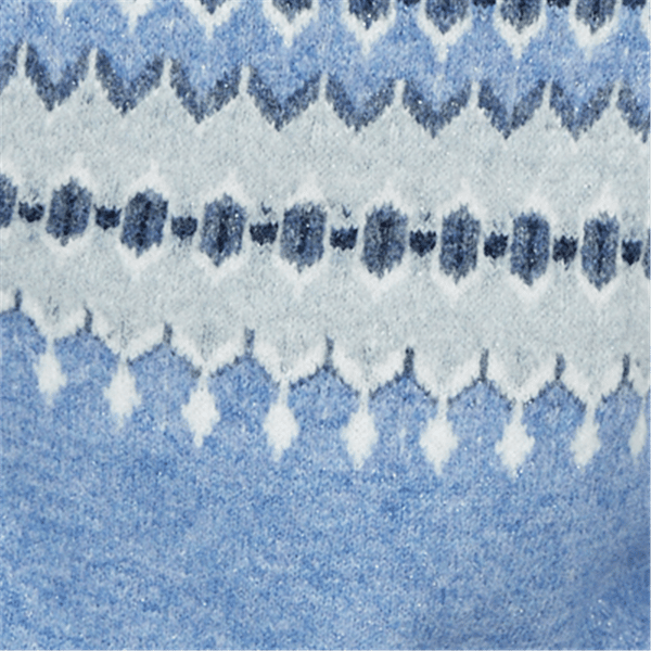 Plus Size Skye’s the Limit Icy Blue Sparkle Fair Isle Sweater