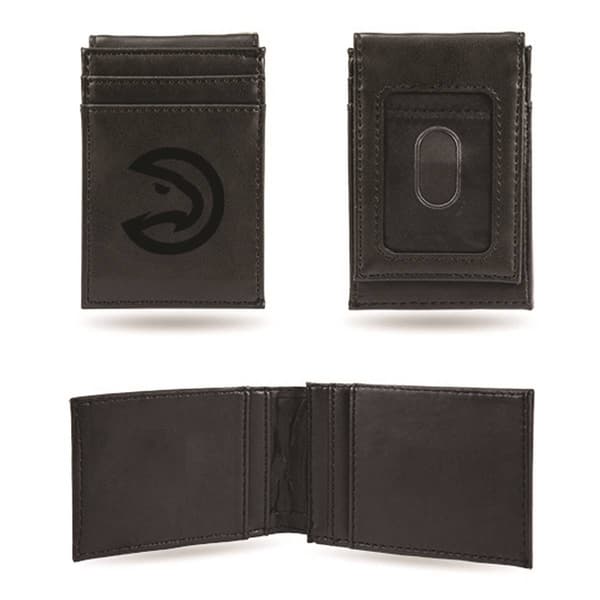 Mens NBA Atlanta Hawks Faux Leather Front Pocket Wallet - image 