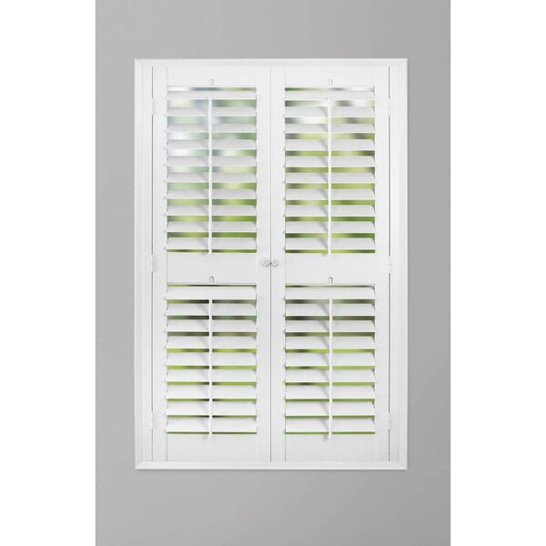Faux Wood Plantation Shutter Kit - 27-29x54in. - 31-33x60in. - image 