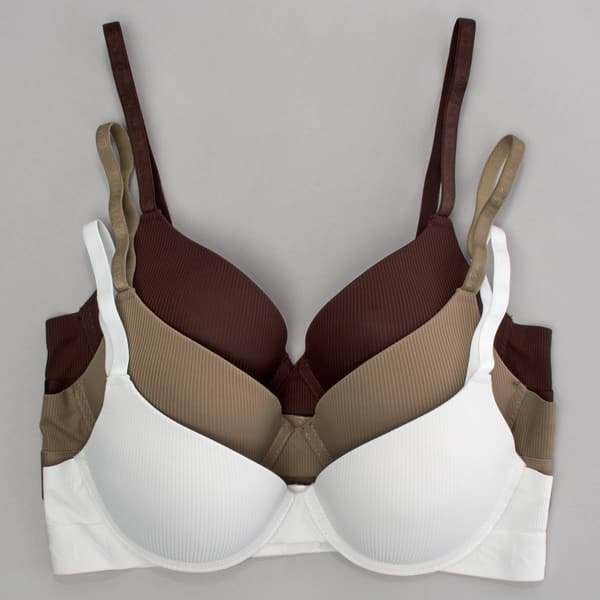 Womens Danskin 3pk. Bonded Microfiber Underwire Bras DS3491-3PKN