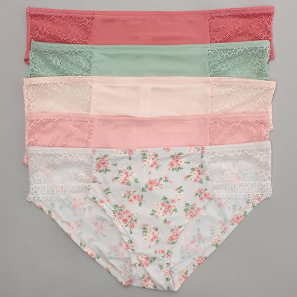 Womens Laura  Ashley(R) 5pk Lace Bikini Panties - LS6341-5PKX - image 