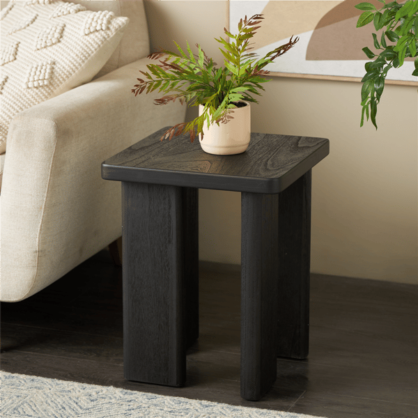 9th & Pike® Modern Black Wood Accent Table