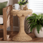 bali & pari Natala Handwoven Wicker Tulip End Table - image 6