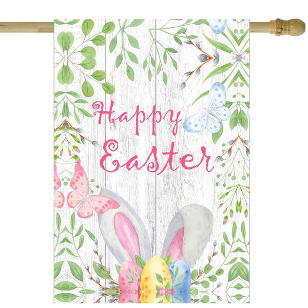 Northlight Seasonal Happy Easter Bunny Ears House Flag - image 