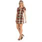 Womens 24/7 Comfort Apparel Plaid Short Sleeve Sheath Dress - image 3