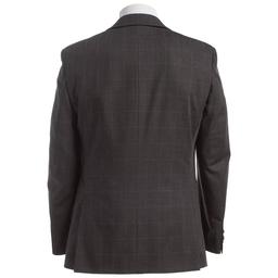 Mens Tommy Hilfiger Windowpane Suit Jacket - Grey/Brown