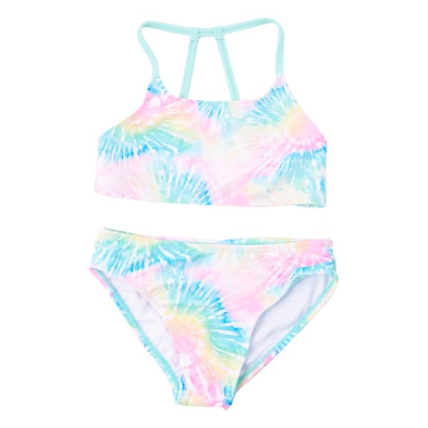 Girls (4-6x) Shelloha 2pc. Neon Pastel Tie Dye Swim Set - Boscov's