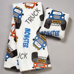 Monster Truck Toddler Blanket w/ Pillow