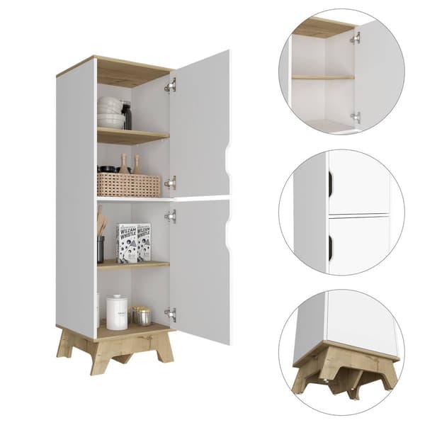FM FURNITURE British White Single Pantry