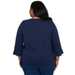 Plus Size Alfred Dunner Indigo Girls Floral Embroidery Blouse - image 2