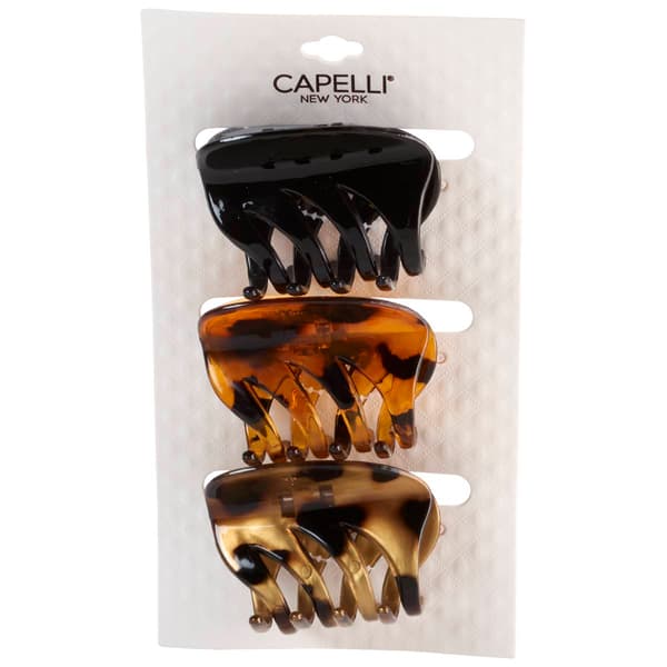 Womens Capelli New York 3pk. Asymmetrical Claw Clips - image 