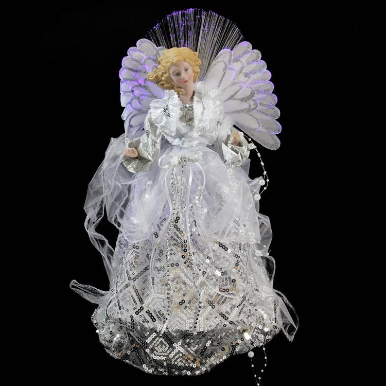Northlight Seasonal 16in. Lighted Angel Christmas Tree Topper