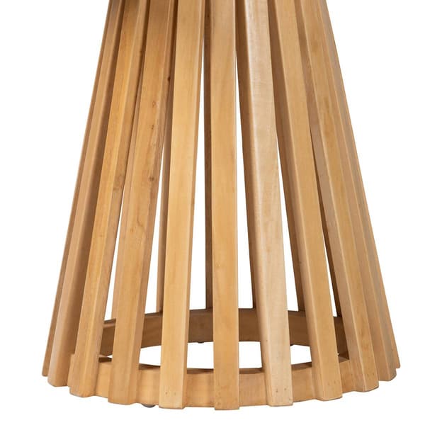 bali & pari Caribic Modern Slatted Acacia Wood End Table