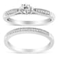 Haus of Brilliance Sterling Silver 1/3ctw. Diamond Bridal Set - image 1