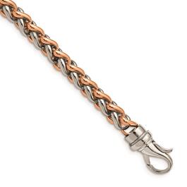 Mens Gentlemen's Classics&#8482; Steel Rose IP-Plated Bracelet