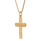 Mens Lynx Steel 24in. Gold-Tone IP Cross Chain Pendant - image 2