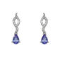 Precious Elegance&#40;tm&#41; Tanzanite/White Zircon Silver Earrings - image 1
