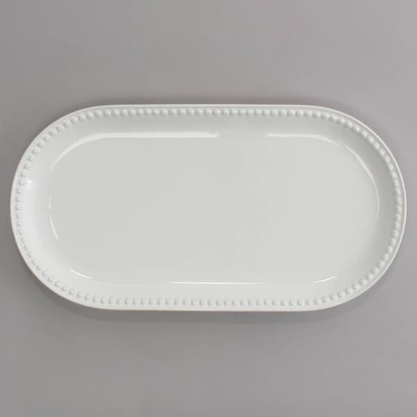 Home Essentials 17x9 Pure White Oval Platter - image 