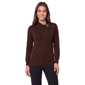 Petites Kasper Long Sleeve Mock Neck Tie Brooch Sweater - image 1
