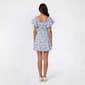 Juniors No Comment Puff Sleeve Skater Dress - Blissful Rose - image 2