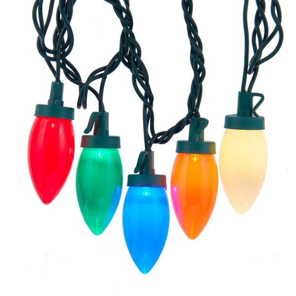 Kurt Adler 25-Light Multi-Colored LED C9 Bulb Light Set