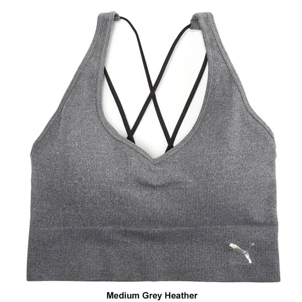 Womens Puma&#174; Mirrored Rib Cross Back Sports Bra