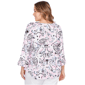 Plus Size Ruby Rd. California Dreaming 3/4 Sleeve Paisley Blouse - image 2
