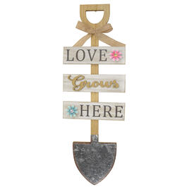 Wooden Love Grows Here Wall Hanging