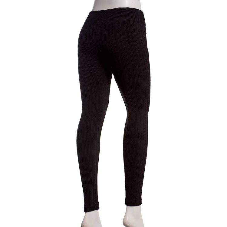 Womens Seven Apparel Textured Fleece Lined Jacquard Leggings