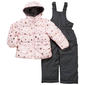 Toddler Girl Pink Platinum® Foil Heart Snowsuit - image 2