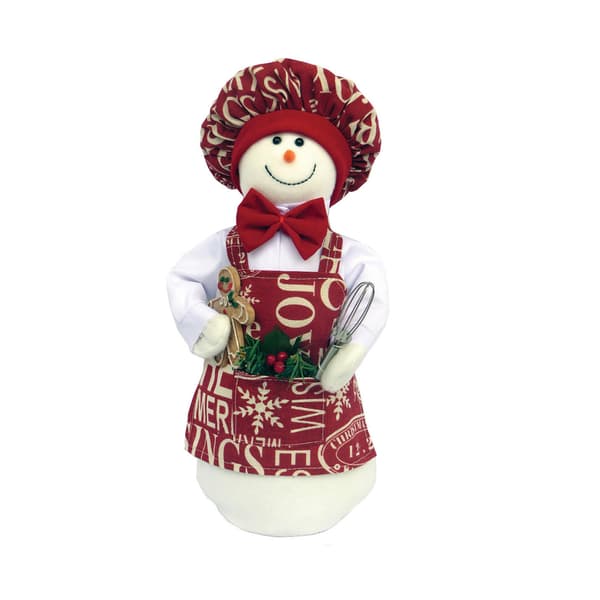 Santa's Workshop 12in. Baking Snowman - image 