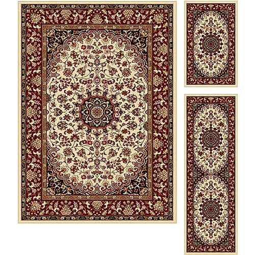 Tayse Elegance Victoria 3pc. Area Rug Set - Beige - image 